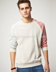 Mens Fashion Contrast Rib Sweatshirts