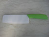 Green Handle White Ceramic Kitchen Knives