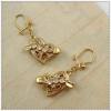 Copper plated gold jewelry earring 1140029-2