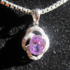 925 sterling silver amethyst pendant,gemstone jewelry,925 silver jewelry