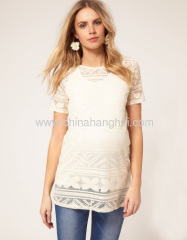 Stylish Maternity Crochet Tunic Tops