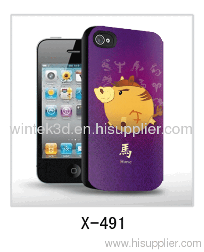 Horse picture mobile phone 3d cover horse picture,pc case rubber coated,multiple colors available