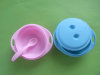 Unbreakable silicone baby feeding bowl