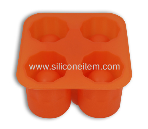 4 Silicone Ice Cube Trays