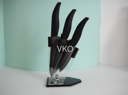 Ceramic white Blade Slicing Knife Acrylic block with color box