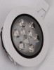 9W Φ145×80mm Aluminum Ceiling Light With Φ125mm Hole For Indoor Using