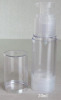 clear AS plastic cosmetic airless bottle