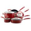 Red 10Pc Cookware Set