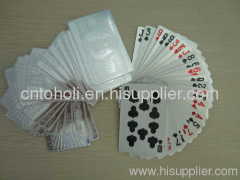 Silver plated playing card