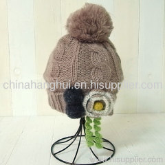 2012 newest fashion ladies' pompom hat