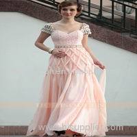 new arrival 100% handcraft new design prom dress pink color 2013