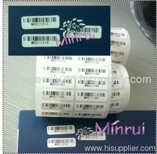 Custom barcode serial number labels,seal labels
