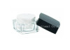 50g black cap square acrylic jar cosmetic container cream jar