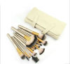 18pcs WHITE PROFESSIONAL COSMETIC BRUSH KIT SET