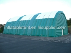 Temporary inflatable sports hall