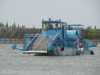 River surface cleaning ship