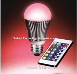 6W RGB Colar changing Bulb with remote controller