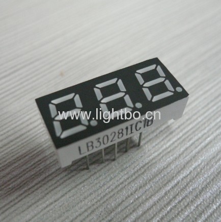 3 digit 0.28" cathode super amber numeric led display