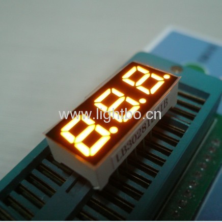 Ultra bright Red 3 digit 0.28  common anode 7-segment LED Display for Instrument Panel