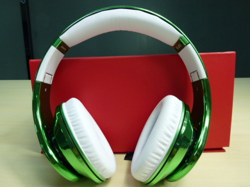 Green Electroplate beat monster studio headphones for pc/mp3/mp4 with box in seven colors
