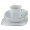 Gold Edge White Ceramic Dinner Set