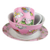 Pink Dragonfly Ceramic Dinner Set Mug Bowl Plate