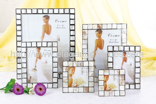Natural Mother of Pearl Shellwork Shell Photo Frames