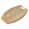 Wood cutting board with handle