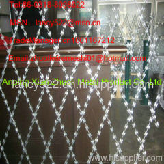 hot dipped galvanized &pvc coated welded stainless steel razor barbed wire