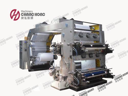 roll to roll 4 color paper flexo printing machine