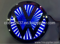 Dazzle beautiful 3 D vw car logo lighting