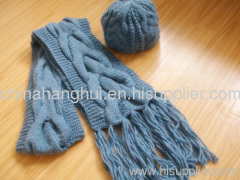 2012 newest fashion knitted scard&hat set