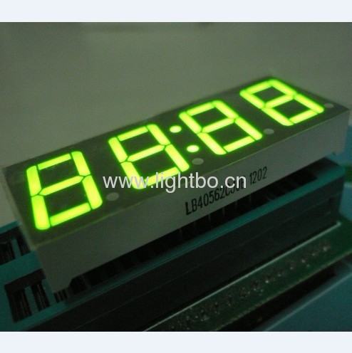 Super bright green common anode 4 digit 0.56 inches 7 segment led clock displays