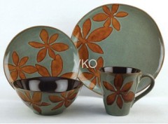 Color Inside Old Design Porcelain Dinner Mug Bowl Plate Set