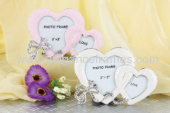 Zinc Alloy Enemal Coated Jewels inlay Double Hearts Photo Frames