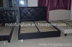 soft leather bedroom bed