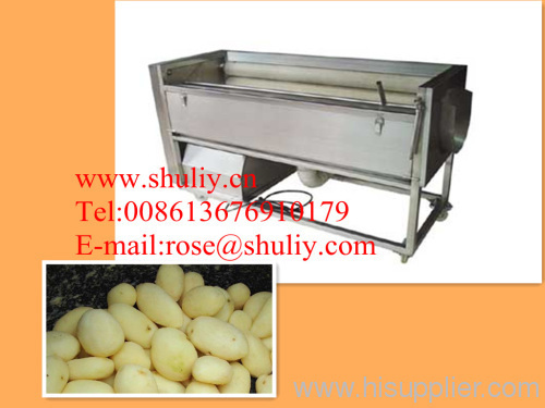 Potato/garlic/onion washing and peeling machine