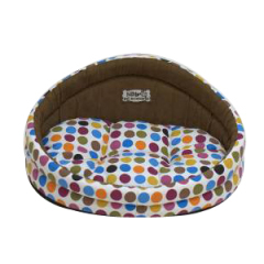 colorful dot pet bed