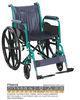 Adjustable powder coating steel Foldable Wheelchair with solid mag rear wheel