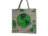 Water Proof Paste Green Earth Gunny Bag, Handle Cotton Weaving Reusable Carrier Bags