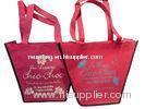 75g Pink Trapezium Nonwoven Fabric Reusable Carrier Bags With Customized Logo For Girls