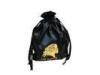 Eco-friendly Black Fabric Carrier Bags, Ribbon Drawstrings Bag For Gifts 25cm * 30cm