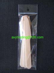disposable birch wooden fork knife spoon set