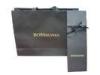 Promotional Bosssunwei Black Special Paper Carrier Bag With Press Gold Lings, Logo Stamp