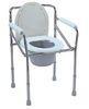 Chromed steel Bedside Commode Chair for use outside the bathroom