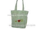 OEM Red Heart Bleached Plain Cotton Bags, Reusable Shopping / Carry / Carrier Bag