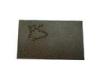 Nickel / Lead Free Finish Brown Embossed Leather Patches With RoHS / CPSIA Approved