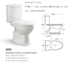 CE certification 2022 Two-piece washdown toilet