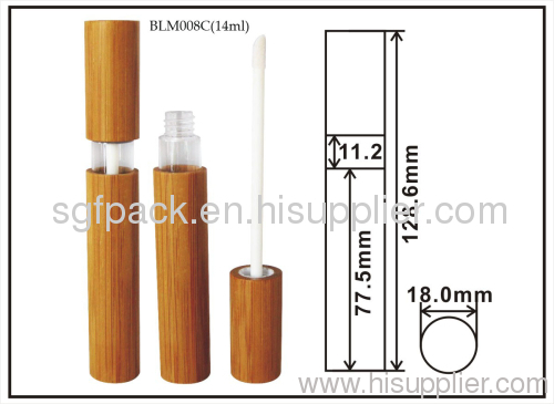 new design Bamboo lip gloss case & mascara bottle glass bottle for lipgloss mascara tube mascara bottle