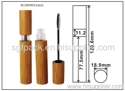 new design Bamboo lip gloss case & mascara bottle glass bottle for lipgloss mascara tube mascara bottle